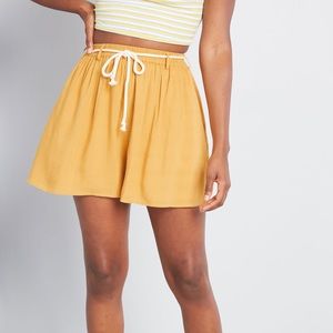 ModCloth So Easygoing Shorts in Mustard